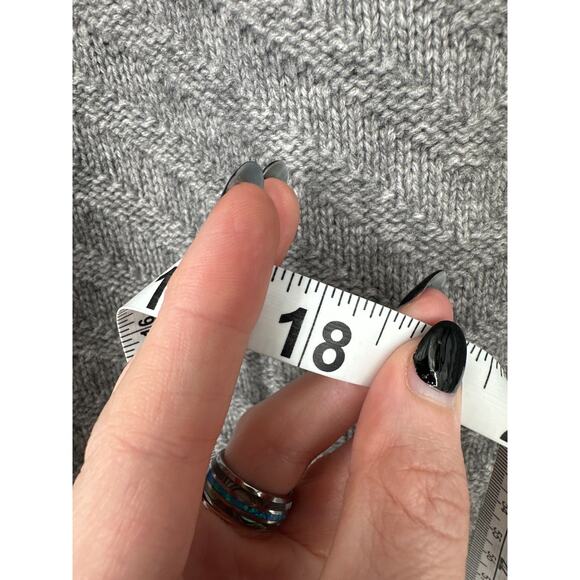 Rebecca Minkoff Sweater Womens XS Gray Studded Cashmere Wool Pullover Cozy - Picture 7 of 8